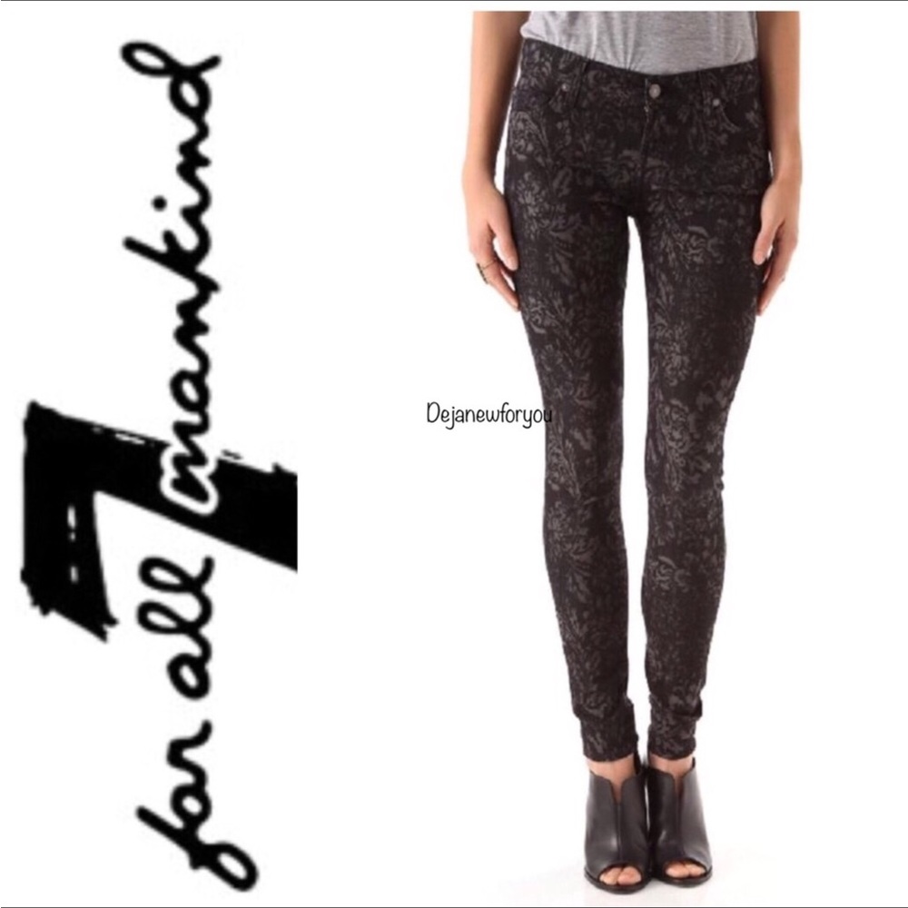 7 FOR ALL MANKIND GWENEVERE FLORAL JACQUARD JEANS